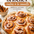 Brioche roulée à la cannelle sur un plat de présentation, moelleuse et dorée