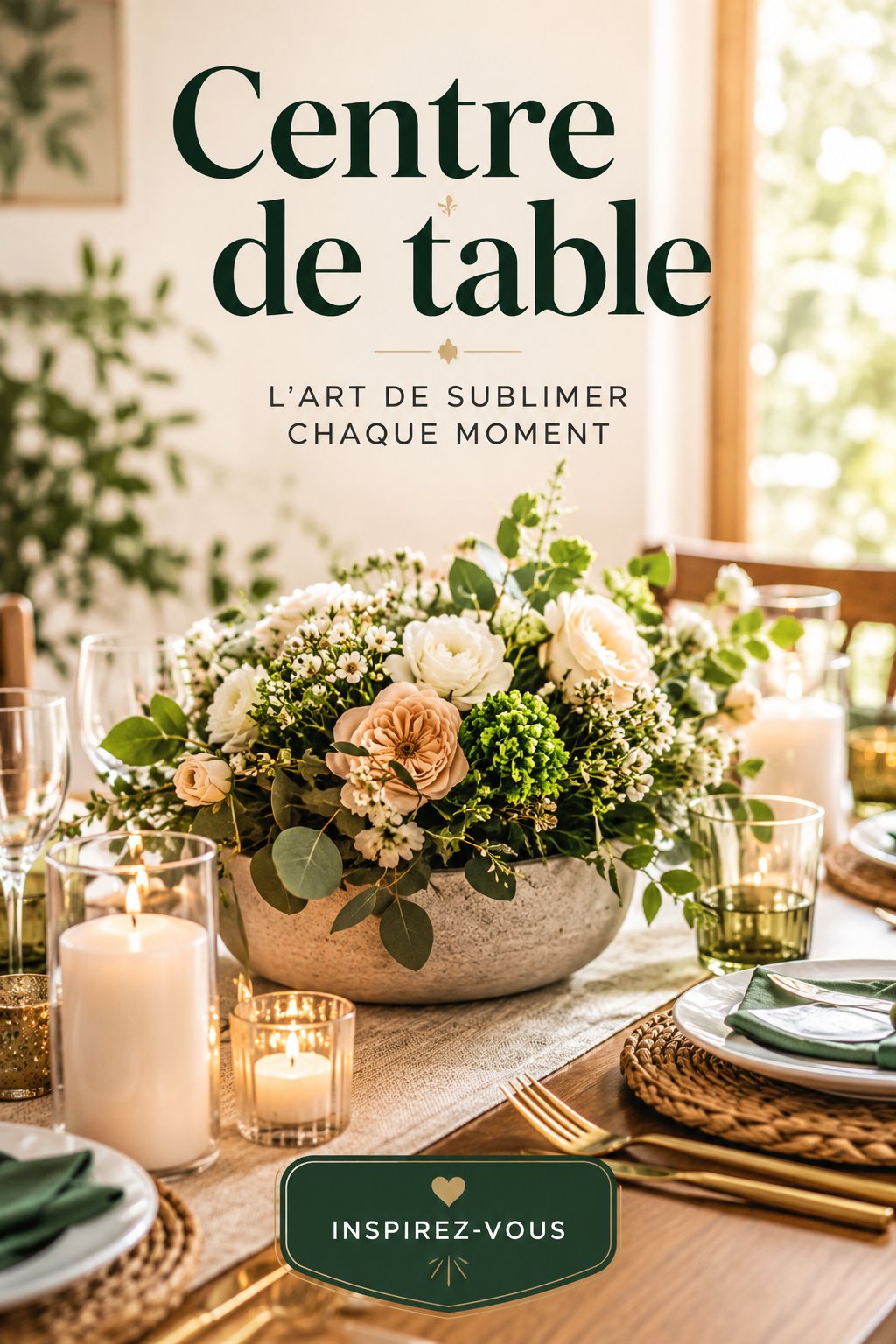 Un centre de table élégant avec des fleurs fraîches et des bougies pour une fête.
