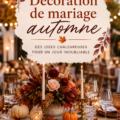 Décoration de mariage automnale avec des éléments naturels