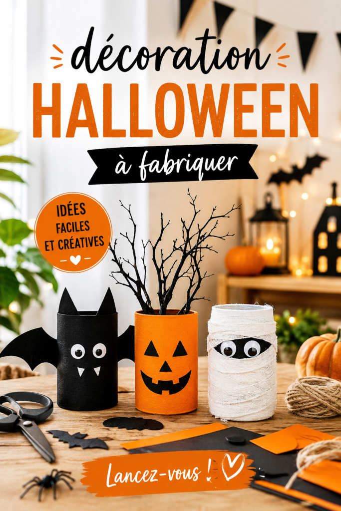 Des décorations Halloween DIY colorées et amusantes faites maison