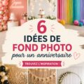 Un fond photo coloré pour un anniversaire, décoré de ballons et de guirlandes.