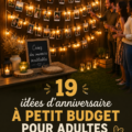 Fête d'anniversaire dans le jardin avec des décorations colorées