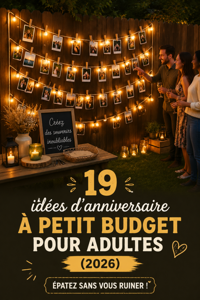Fête d'anniversaire dans le jardin avec des décorations colorées