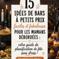 Un bar à nourriture coloré avec plusieurs options de plats pour une fête.