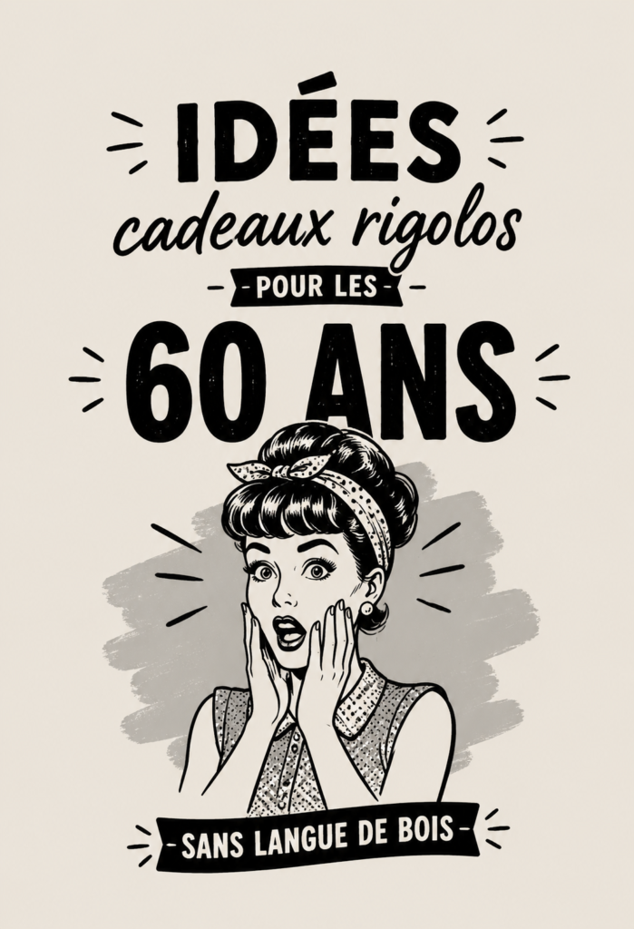 Cadeaux drôles pour un 60ème anniversaire, présentation festive