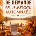 Demande en mariage romantique en automne avec des feuilles dorées