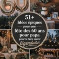 Une fête d'anniversaire colorée pour célébrer les 60 ans d'un père avec décorations et ballons.
