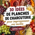 Plateau de charcuterie coloré avec assortiments de viandes et fromages
