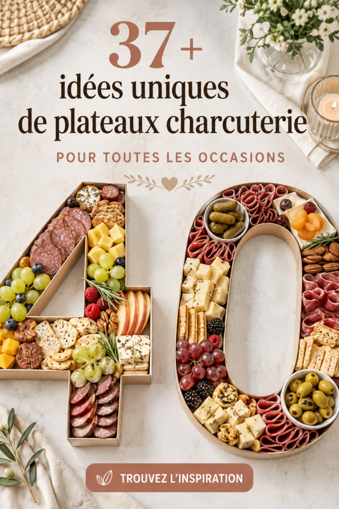 Plateau de charcuterie coloré avec diverses viandes et fromages