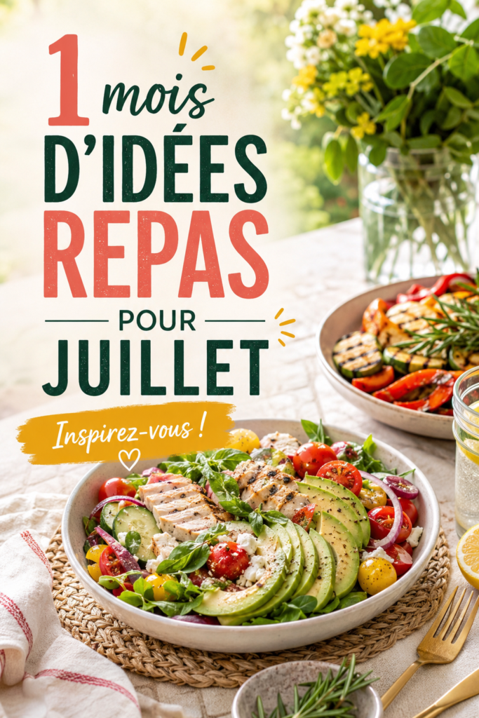 Idées de repas estivales pour juillet avec des ingrédients frais