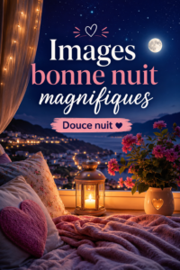 Image d'un paysage nocturne apaisant avec des étoiles brillantes, symbolisant une bonne nuit.