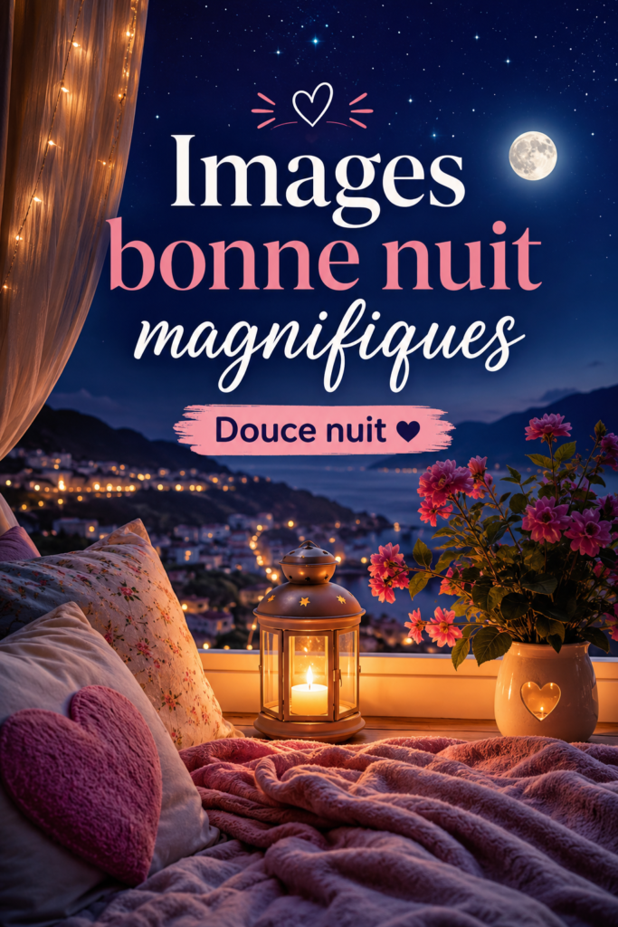 Image d'un paysage nocturne apaisant avec des étoiles brillantes, symbolisant une bonne nuit.