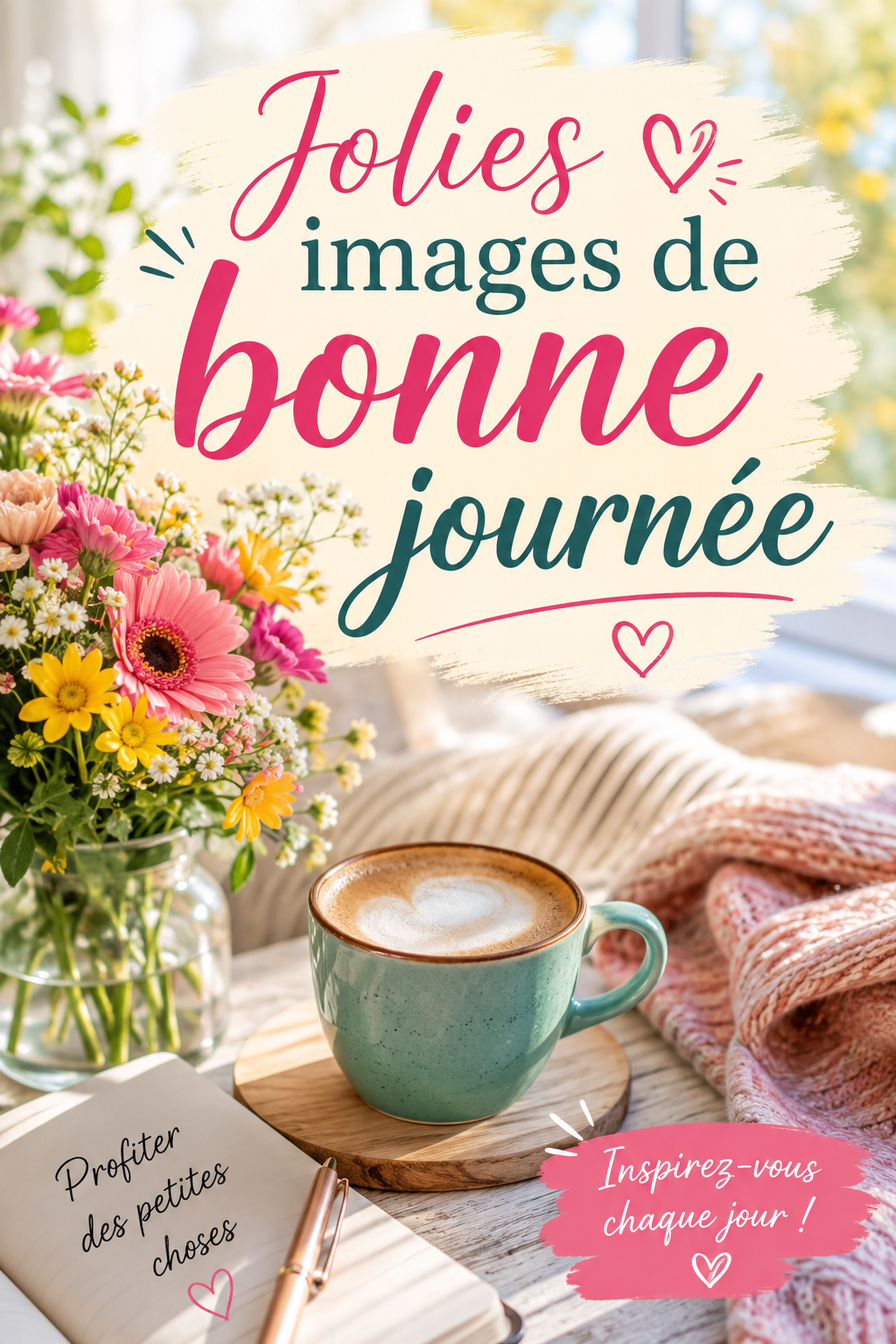 Une collection d'images inspirantes pour égayer votre journée, montrant différents paysages et illustrations colorées.