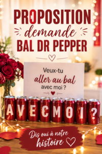 Proposition romantique avec un décor créatif pour une demande