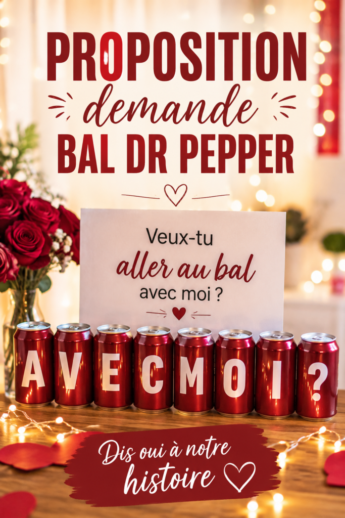 Proposition romantique avec un décor créatif pour une demande