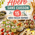 Un plateau d'apéritifs colorés sans cuisson, prêt à être servi.