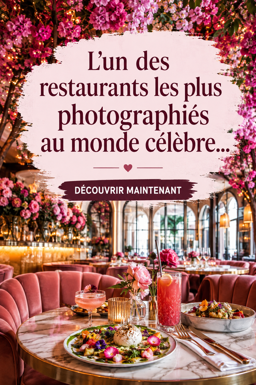 Restaurant décoré pour une célébration avec des plats raffinés et une ambiance conviviale.