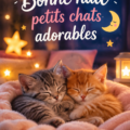 Un chat dormant paisiblement dans un lit douillet, symbolisant une bonne nuit de sommeil.