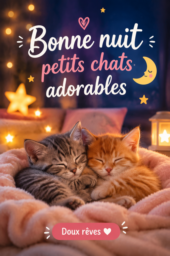 Un chat dormant paisiblement dans un lit douillet, symbolisant une bonne nuit de sommeil.