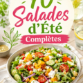 Colorful summer salads on a picnic table