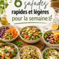 Une belle assiette de salade légère avec des légumes frais et colorés
