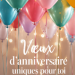 Un message d'anniversaire créatif sur un fond coloré