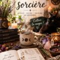 Un décor magique inspiré de la sorcellerie avec des chandelles et des symboles mystiques