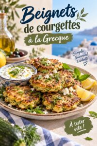 Beignets de courgettes croustillants prêts à être dégustés