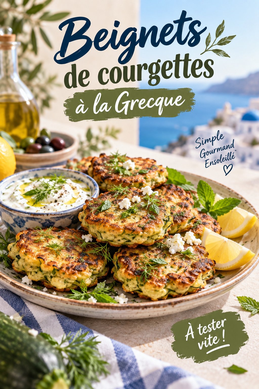 Beignets de courgettes croustillants prêts à être dégustés