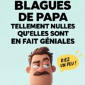 Un homme riant en racontant une blague de papa à ses enfants lors d'une fête