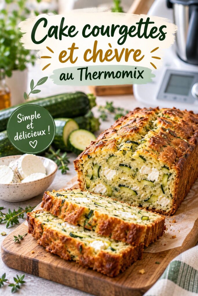 Cake courgettes et chèvre fraîchement préparé au Thermomix
