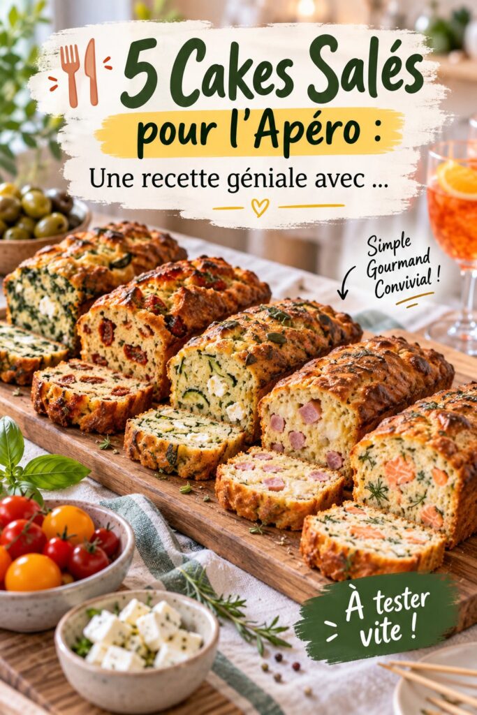 Un joli cake salé aux légumes coupé en tranches, idéal pour l'apéro.