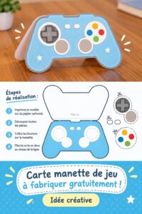 Carte cadeau DIY faite à la main pour les jeux vidéo
