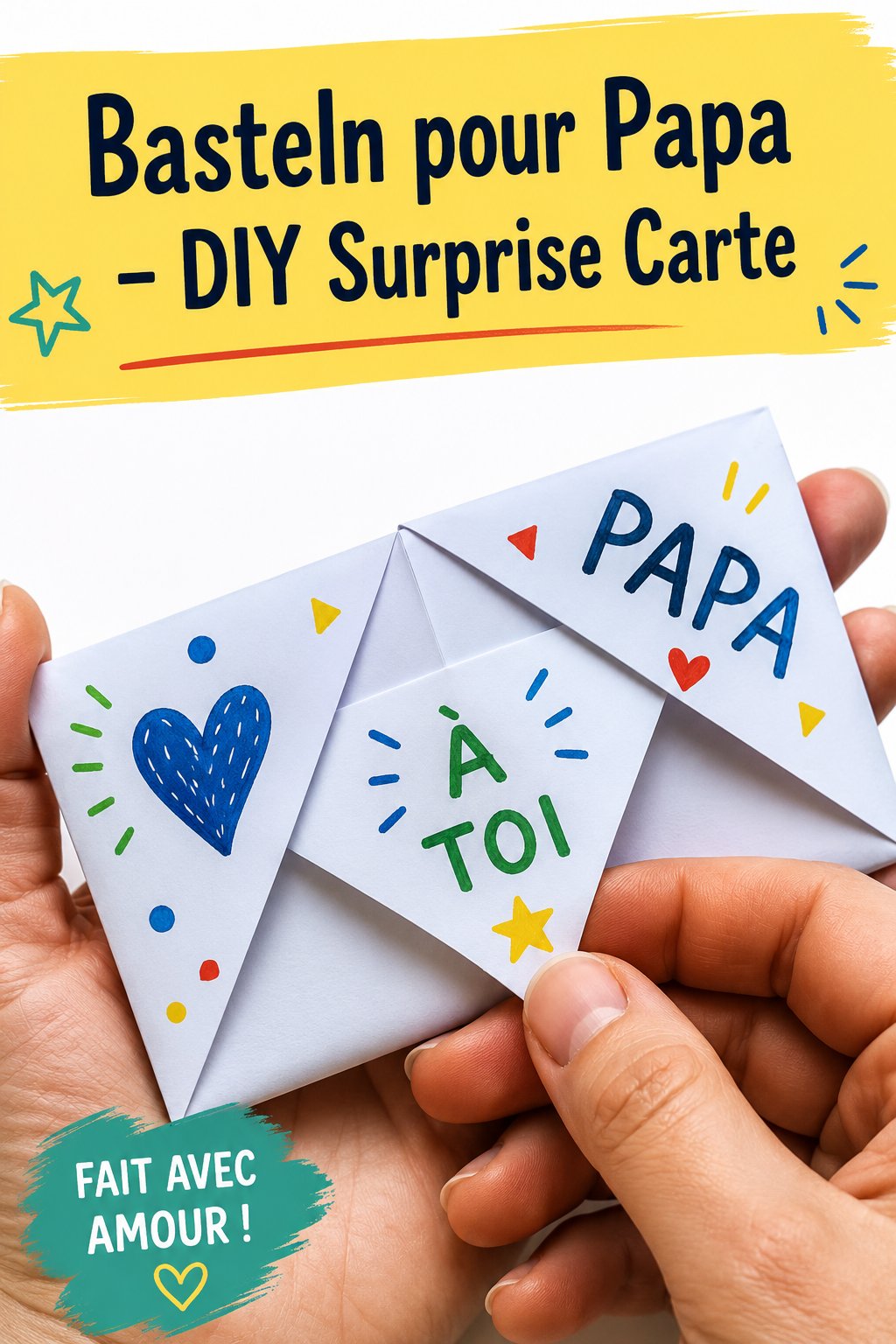 Une carte DIY colorée faite main pour la fête des pères