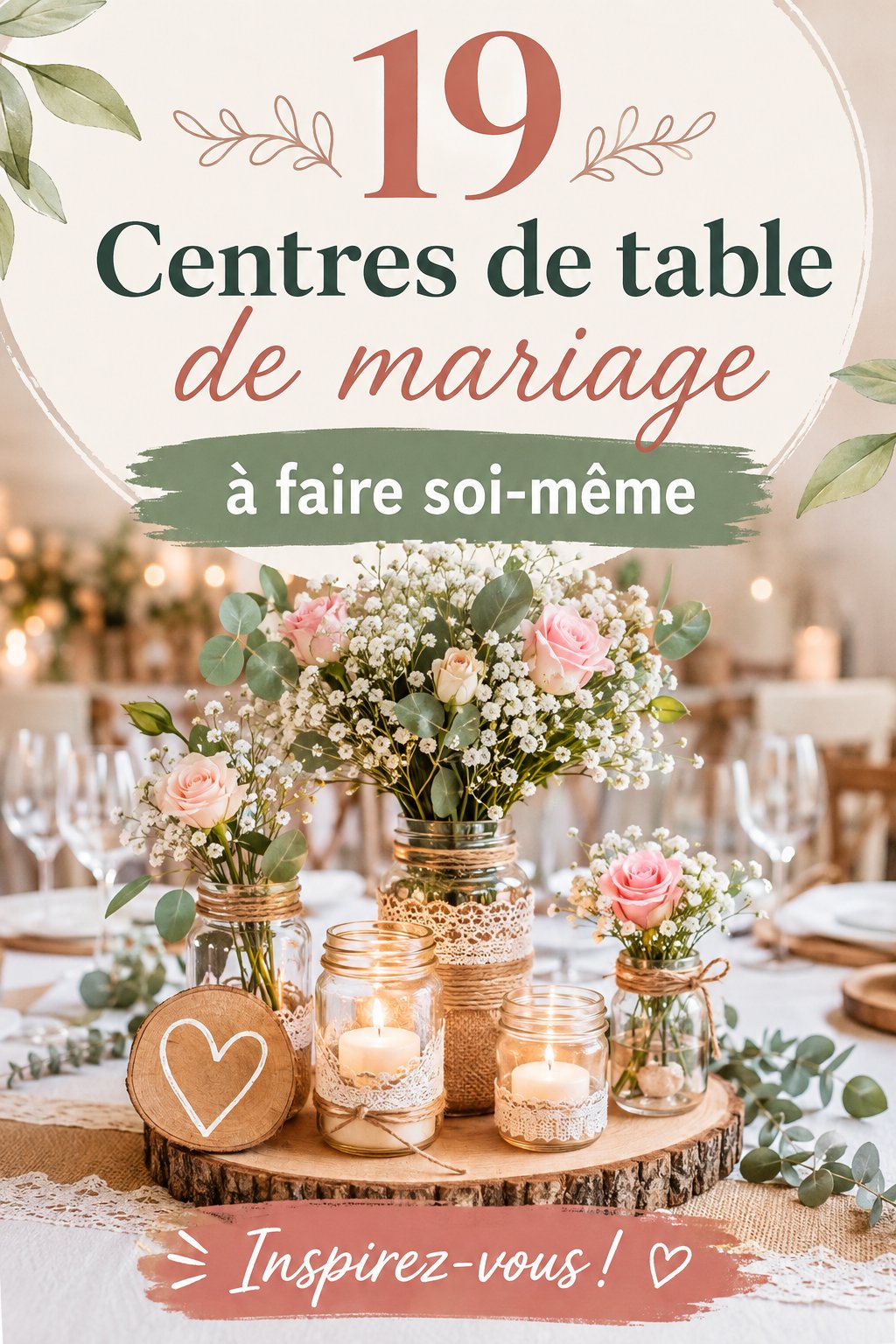 Centres de table de mariage DIY élégants et créatifs
