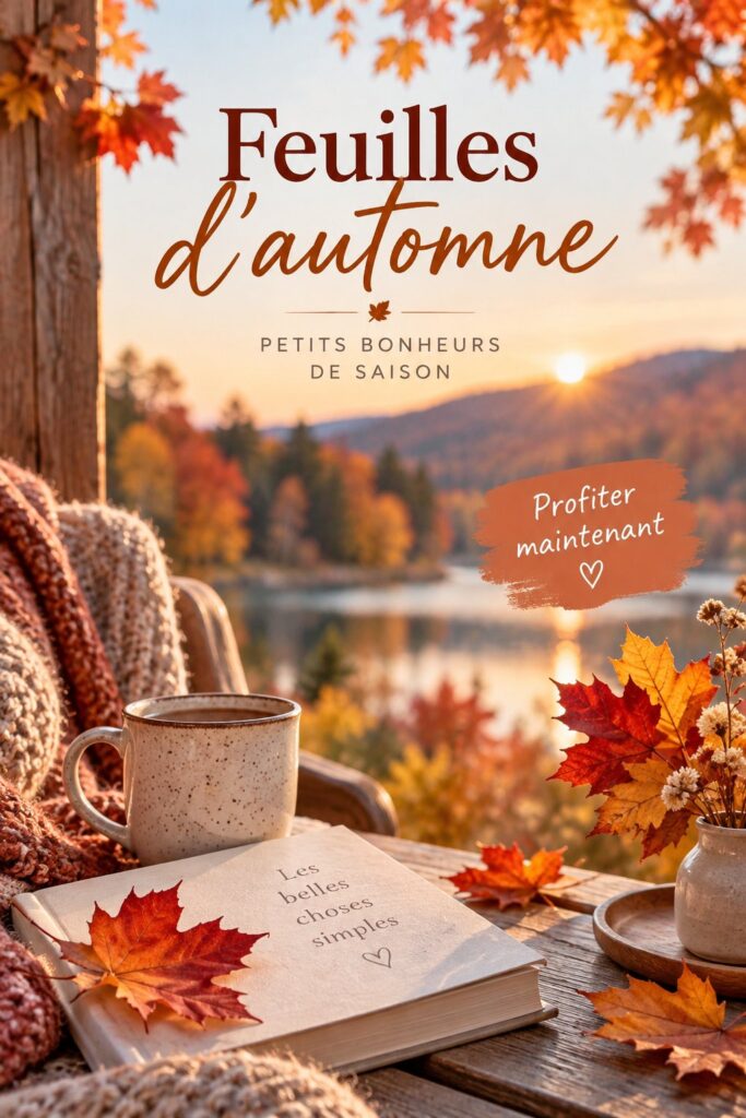 Décoration de table avec des feuilles d'automne colorées