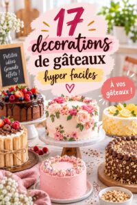 Gâteau aux fruits décoré simplement pour une fête