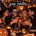 Décorations d'Halloween créées pour une fête réussie entre adultes.
