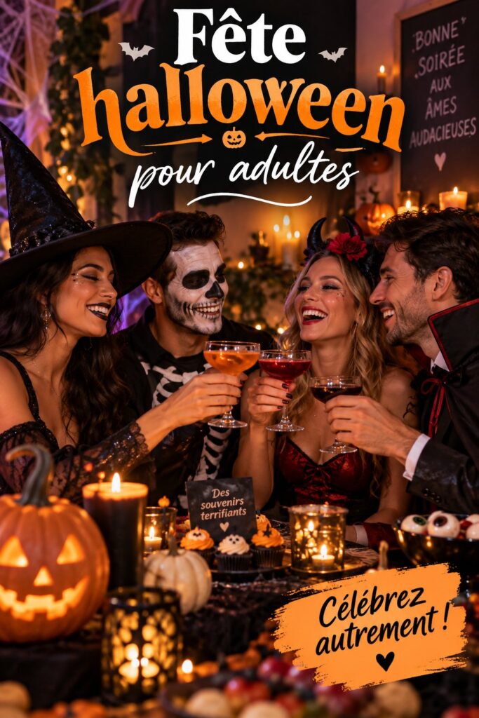 Décorations d'Halloween créées pour une fête réussie entre adultes.
