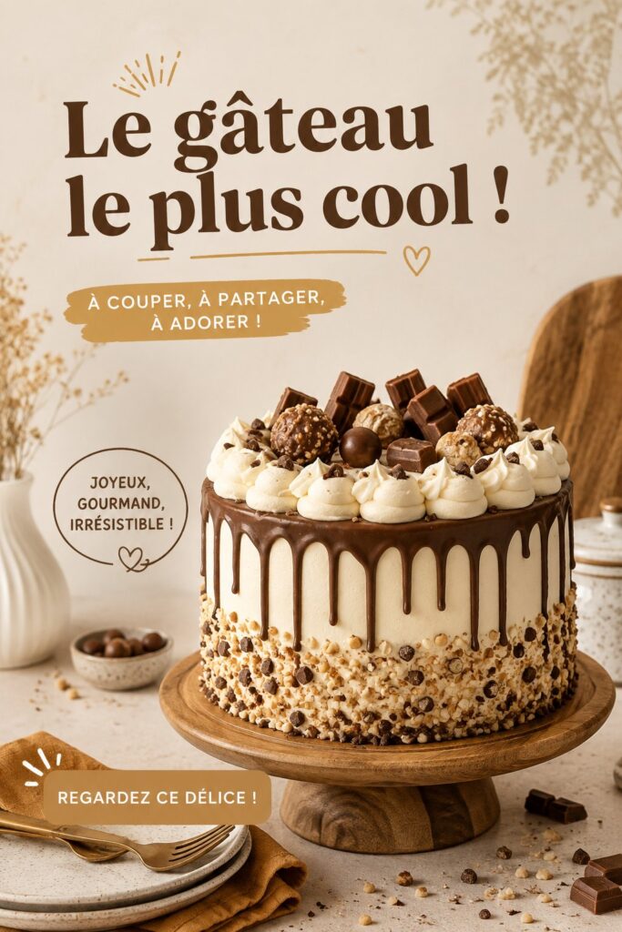 Gâteau coloré et créatif pour une célébration