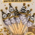 Fête d'anniversaire pour un homme de 60 ans avec décorations colorées