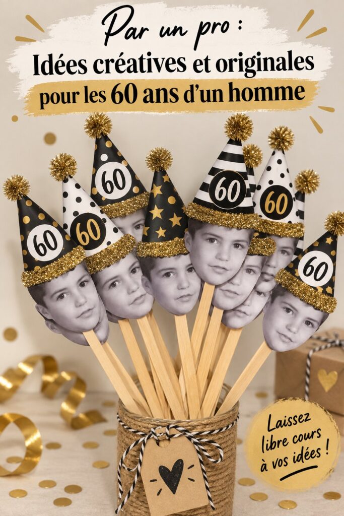 Fête d'anniversaire pour un homme de 60 ans avec décorations colorées