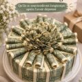 Un cadeau d'argent joliment emballé pour une occasion spéciale