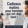 Un ensemble de cadeaux originaux pour hommes disposés sur une table