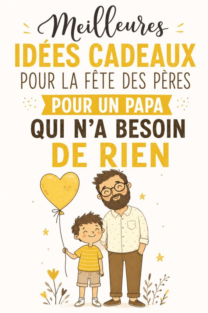Sélection d'idées de cadeaux pour la fête des pères, mettant en avant des options uniques et significatives.