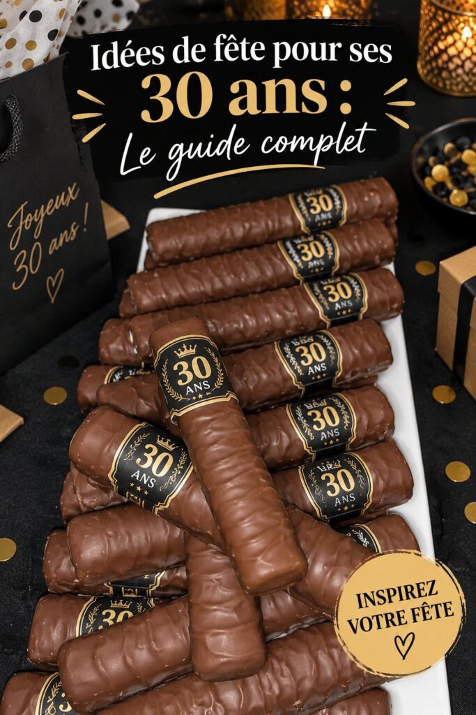 Idées de fête pour un homme de 30 ans avec des décorations et un gâteau