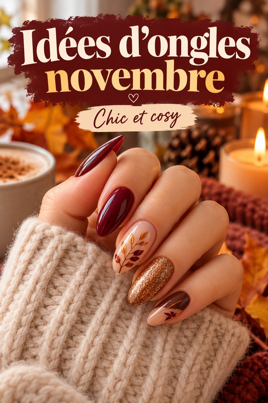 Manucure élégante avec des designs d'ongles tendance pour novembre