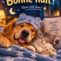 Image amusante avec un chat disant bonne nuit.