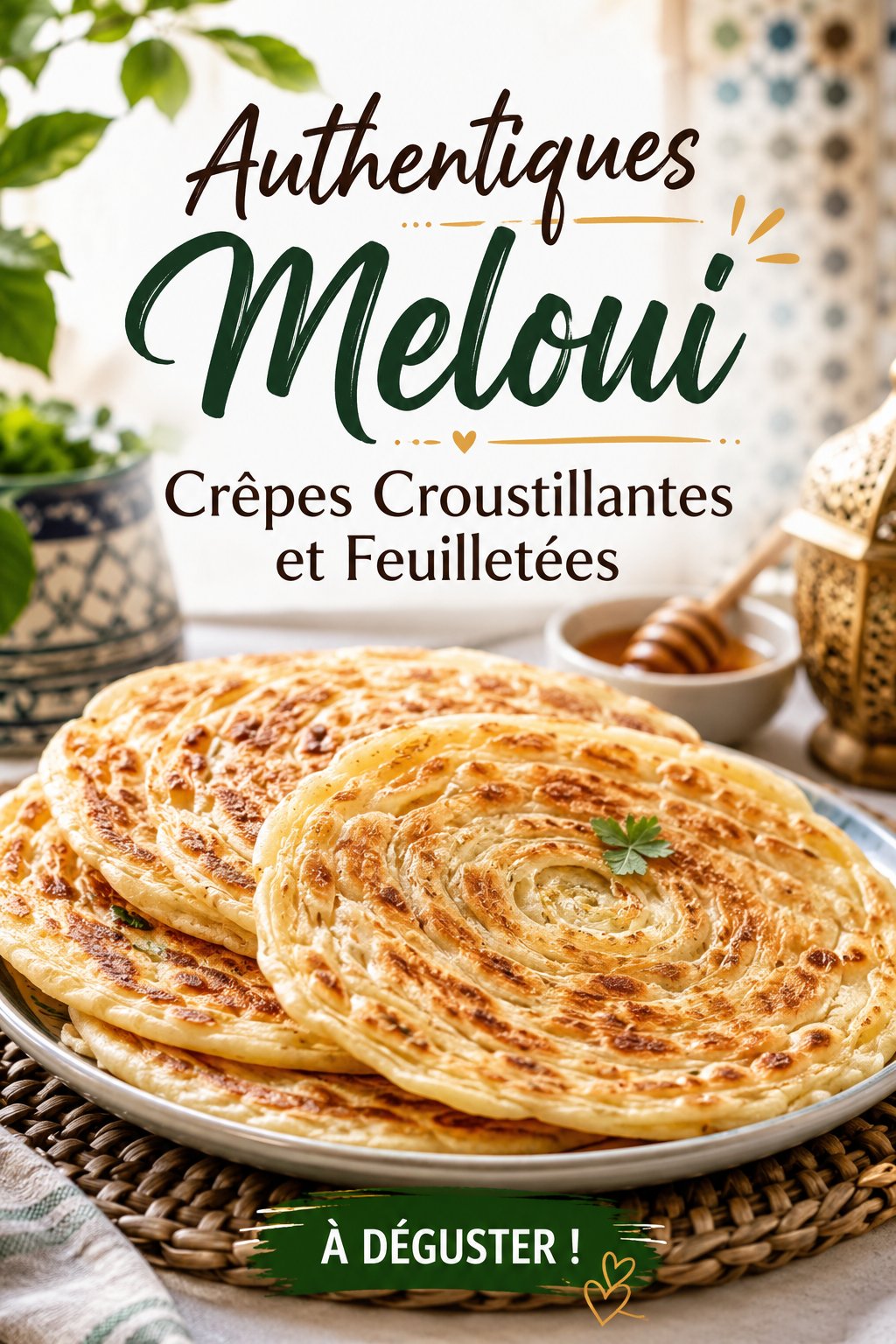 Des Meloui croustillants présentés sur une assiette, prêts à être dégustés lors d'une fête.