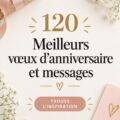 Un collage d'idées de messages d'anniversaire avec des vœux écrits sur des cartes colorées.
